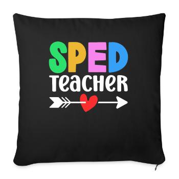 Lehrer Für Sonderpädagogik Sonderpädagoge Beruf - Sofakissenbezug 45 x 45 cm - Schwarz - Vorne