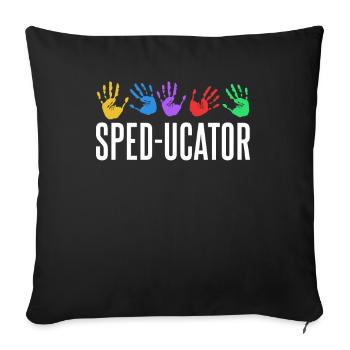 Profession accélérée Ucator Éducation spéciale Éducation spéciale Éducation spéciale - Housse de coussin décorative 45 x 45 cm - noir - Devant