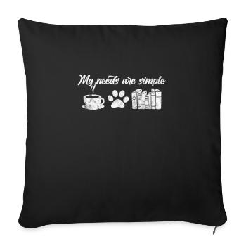 Lecture de café - Housse de coussin décorative 45 x 45 cm - noir - Devant