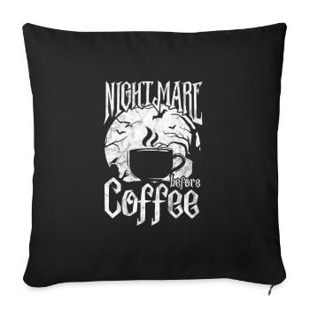 Coffee Halloween - Sofa pillowcase 17,3'' x 17,3'' (45 x 45 cm) - black - Front