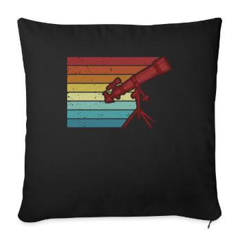 Rétro Starry Sky Cosmologiste Astronomy Photographe - Housse de coussin décorative 45 x 45 cm - noir - Devant