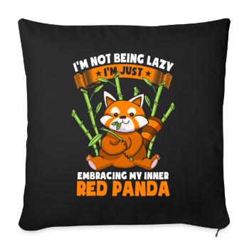 I'm Not Being Lazy - Sofa pillowcase 17,3'' x 17,3'' (45 x 45 cm) - black - Front