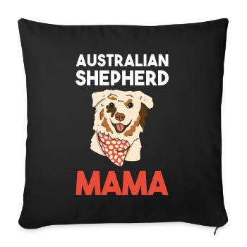 Chien Berger Australien Mama - Housse de coussin décorative 45 x 45 cm - noir - Devant