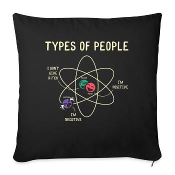 Physical Science - Sofa pillowcase 17,3'' x 17,3'' (45 x 45 cm) - black - Front