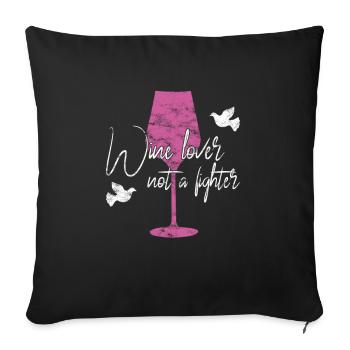 Vin Paix Dicton - Housse de coussin décorative 45 x 45 cm - noir - Devant