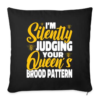 beekeeper beekeeper bees honey bee beekeeping - Sofa pillowcase 17,3'' x 17,3'' (45 x 45 cm) - black - Front