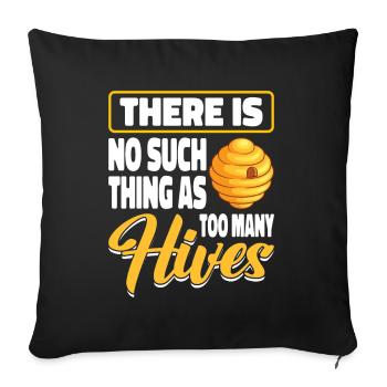beekeeper beekeeper bees honey bee beekeeping - Sofa pillowcase 17,3'' x 17,3'' (45 x 45 cm) - black - Front