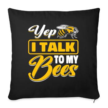 beekeeper beekeeper bees honey bee beekeeping - Sofa pillowcase 17,3'' x 17,3'' (45 x 45 cm) - black - Front