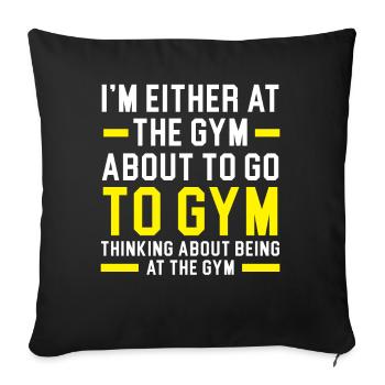 Trainer Bodybuilding Weightlifting Gym Fi - Sofa pillowcase 17,3'' x 17,3'' (45 x 45 cm) - black - Front