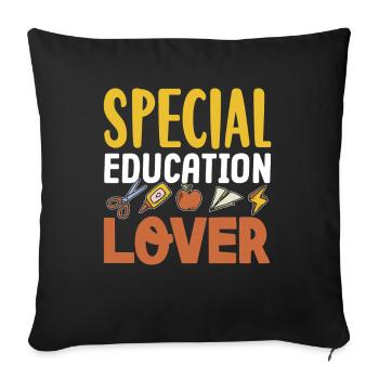Special Education Lovers Special Education Teachers - Sofa pillowcase 17,3'' x 17,3'' (45 x 45 cm) - black - Front