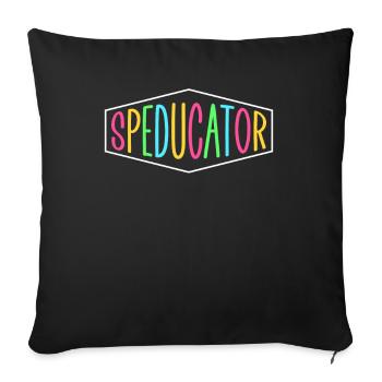 Speducator Teacher Special Education Special Education - Sofa pillowcase 17,3'' x 17,3'' (45 x 45 cm) - black - Front