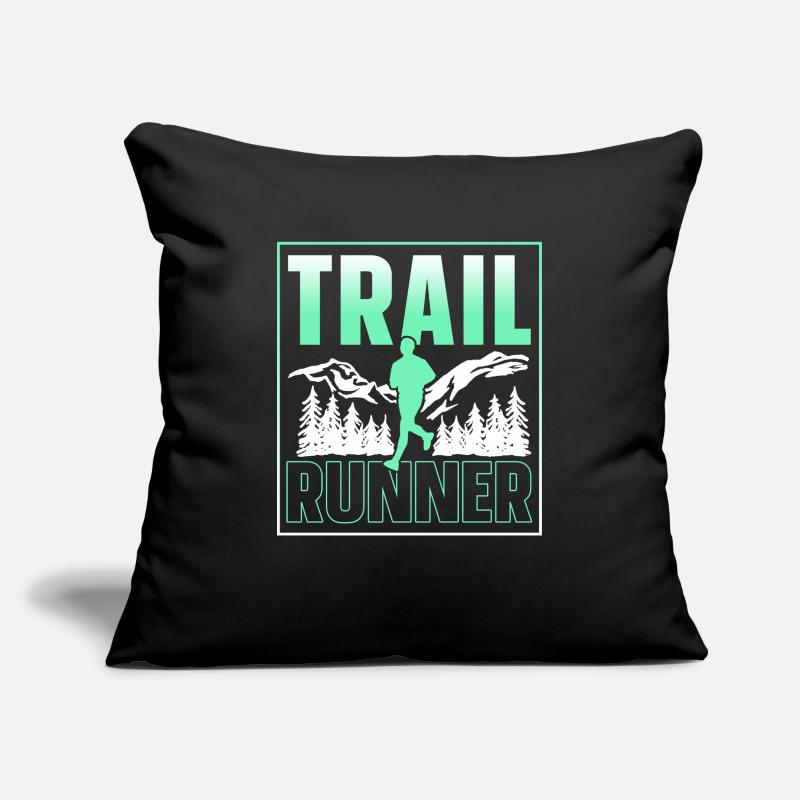 Course de trail Course Course en sentier Housse de coussin décorative 45 x 45 cm