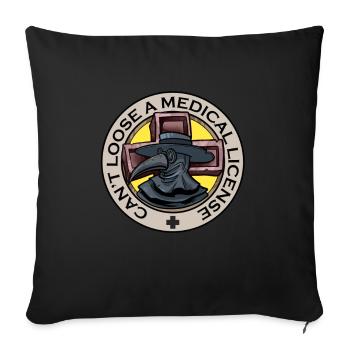 Seuchendoktor-Outfit Seuchendoktor-Maske Medikamente - Sofakissenbezug 45 x 45 cm - Schwarz - Vorne