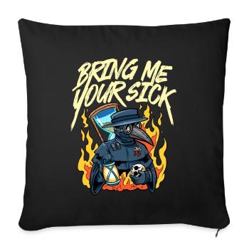 Plague Doctor Outfit Plague Doctor Mask Medicines - Sofa pillowcase 17,3'' x 17,3'' (45 x 45 cm) - black - Front