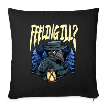 Plague Doctor Outfit Plague Doctor Mask Medicines - Sofa pillowcase 17,3'' x 17,3'' (45 x 45 cm) - black - Front