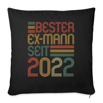 Weltbester Ex-Mann seit 2022 Scheidungs - Sofakissenbezug 45 x 45 cm - Schwarz - Vorne