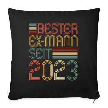 Weltbester Ex-Mann seit 2023 Scheidungs - Sofakissenbezug 45 x 45 cm - Schwarz - Vorne