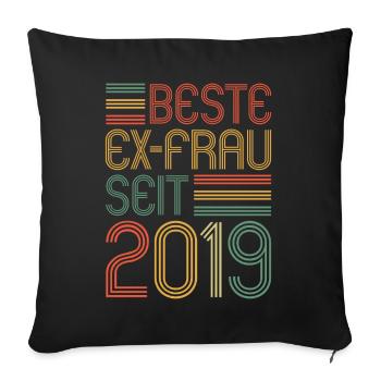 Weltbeste Ex-Frau seit 2019 Scheidungs - Sofakissenbezug 45 x 45 cm - Schwarz - Vorne