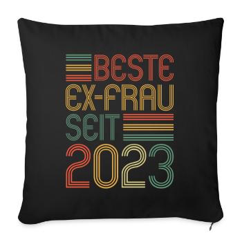 Weltbeste Ex-Frau seit 2023 Scheidungs - Sofakissenbezug 45 x 45 cm - Schwarz - Vorne