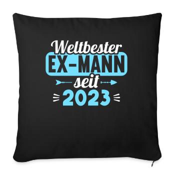 Weltbester Ex-Mann seit 2023 Scheidungs - Sofakissenbezug 45 x 45 cm - Schwarz - Vorne