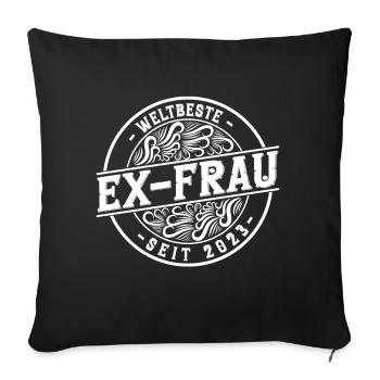 Weltbeste Ex-Frau seit 2023 Scheidungs - Sofakissenbezug 45 x 45 cm - Schwarz - Vorne