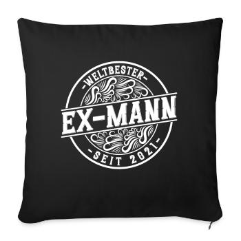 Weltbester Ex-Mann seit 2021 Scheidungs - Sofakissenbezug 45 x 45 cm - Schwarz - Vorne