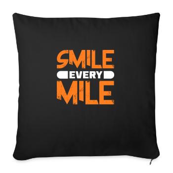 Courir - Housse de coussin décorative 45 x 45 cm - noir - Devant
