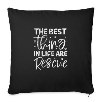 Animal Rescue Animal Rights Animal Love Pet Gift - Housse de coussin décorative 45 x 45 cm - noir - Devant