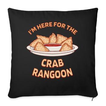 Krabben Rangun Chinesisches Essen Wonton Dumplings Fans - Sofakissenbezug 45 x 45 cm - Schwarz - Vorne