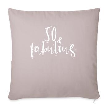 Fête du 50e anniversaire pour le 50e anniversaire - Housse de coussin décorative 45 x 45 cm - taupe clair - Devant