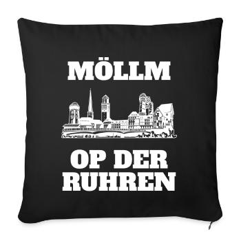 Möllm op der Ruhren Mülheim an der Ruhr Ruhrpott - Sofa pillowcase 17,3'' x 17,3'' (45 x 45 cm) - black - Front