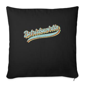 BWL Vintage Betriebswirtin - Sofakissenbezug 45 x 45 cm - Schwarz - Vorne