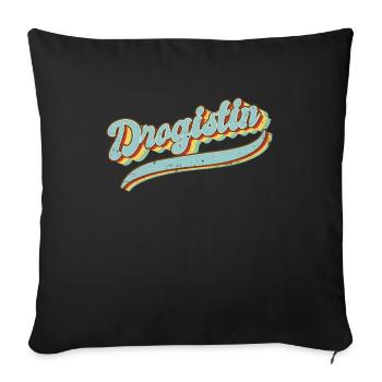 Apotheker Vintage Drogistin - Sofakissenbezug 45 x 45 cm - Schwarz - Vorne