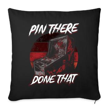 Pin There Done That - Pinball - Sofa pillowcase 17,3'' x 17,3'' (45 x 45 cm) - black - Front