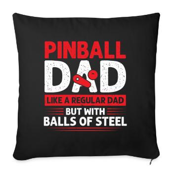 Pinball Dad - Sofa pillowcase 17,3'' x 17,3'' (45 x 45 cm) - black - Front
