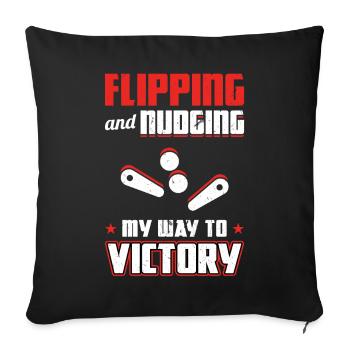 Flipping And Nudging My Way To Victory - Pinball - Housse de coussin décorative 45 x 45 cm - noir - Devant