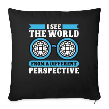 Blindheit World From Different Perspective Blinde - Sofakissenbezug 45 x 45 cm - Schwarz - Vorne