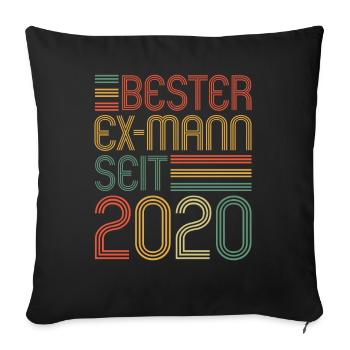 Weltbester Ex-Mann seit 2020 Scheidungs - Sofakissenbezug 45 x 45 cm - Schwarz - Vorne