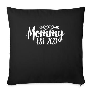 Grossesse Grossesse Naissance Bébé Cadeau - Housse de coussin décorative 45 x 45 cm - noir - Devant