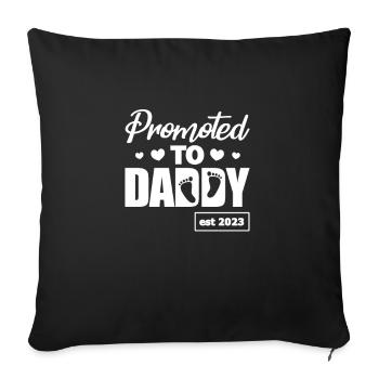 Grossesse Grossesse Naissance Bébé Cadeau - Housse de coussin décorative 45 x 45 cm - noir - Devant