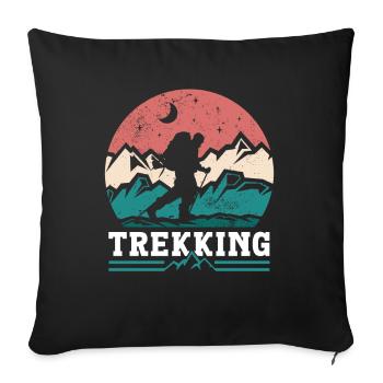 Trekking Randonneurs Amateurs de randonnée - Housse de coussin décorative 45 x 45 cm - noir - Devant