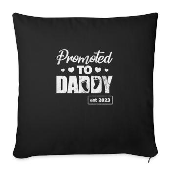 Grossesse - Housse de coussin décorative 45 x 45 cm - noir - Devant