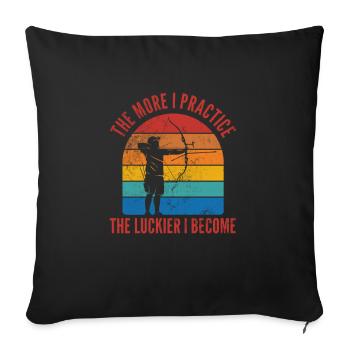 Archery Archer Archer Arrow Gift - Sofa pillowcase 17,3'' x 17,3'' (45 x 45 cm) - black - Front