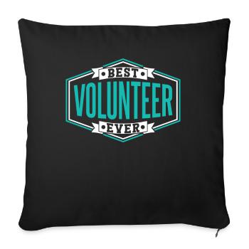 Bester Freiwilliger Aller Zeiten Beruf Freiwillig - Sofakissenbezug 45 x 45 cm - Schwarz - Vorne