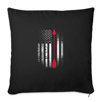 Archerie - Housse de coussin décorative 45 x 45 cm - noir - Devant