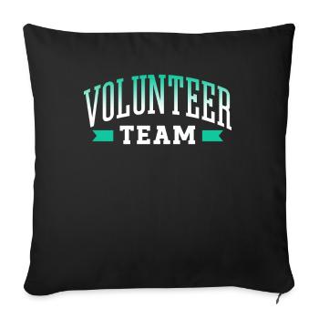 Volunteer Team Profession Volunteer Volunteer - Sofa pillowcase 17,3'' x 17,3'' (45 x 45 cm) - black - Front