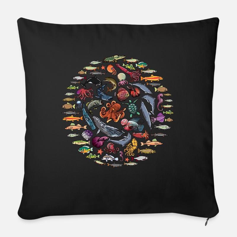 Meeresbiologe Aqua Scuba Diver - Sofakissenbezug 45 x 45 cm - Schwarz