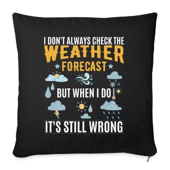 Je ne vérifie pas toujours les prévisions météo - Housse de coussin décorative 45 x 45 cm - noir - Devant