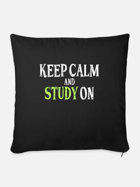 Studieren Spruch - Sofakissenbezug 45 x 45 cm - Schwarz