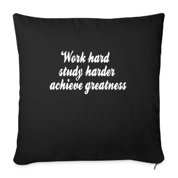 Success Motivation Saying - Sofa pillowcase 17,3'' x 17,3'' (45 x 45 cm) - black - Front